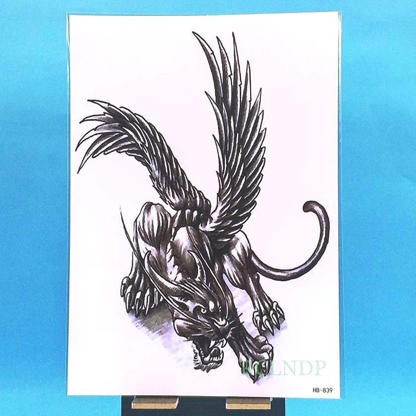 

Waterproof Temporary Tattoo Sticker wild Beast dragon tatto stickers flash tatoo fake tattoos for men