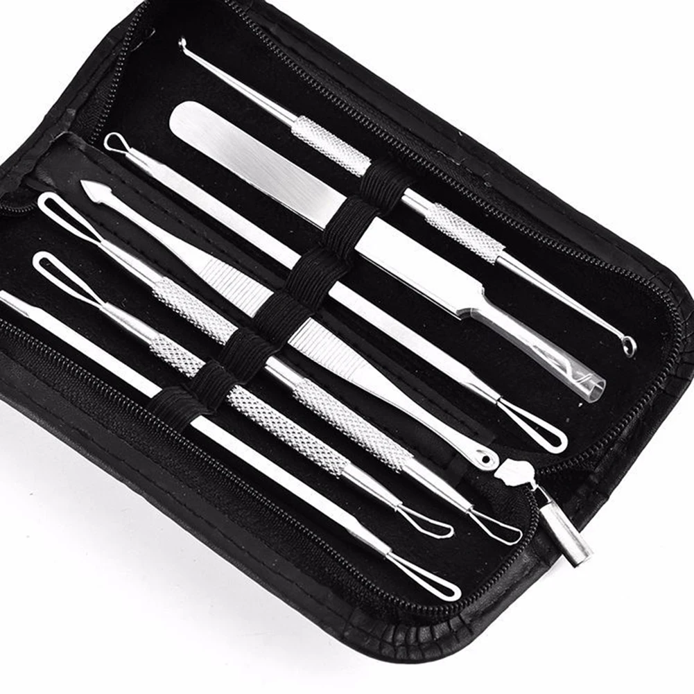 7 шт. набор пинцетов для удаления черных прыщей|Устройство ухода за кожей лица| |