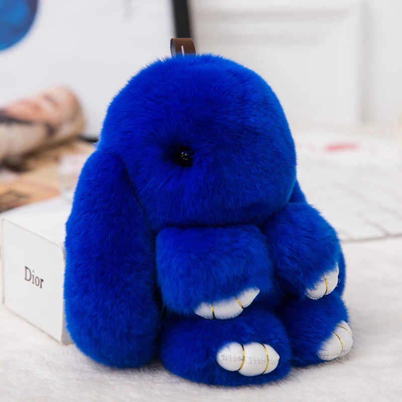 18 см пушистый кролик брелок настоящий мех кролика для женщин ручная сумка