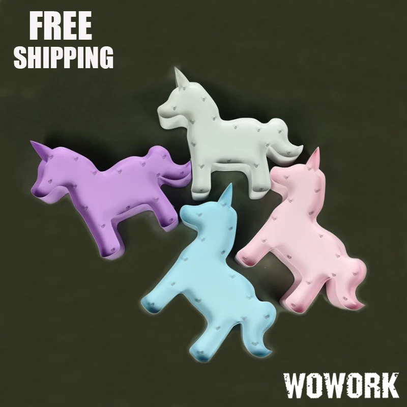 Милые Шатер Свет в Ночь Спальня Единорог Животных Home Decor батарея Бра Знак Письмо