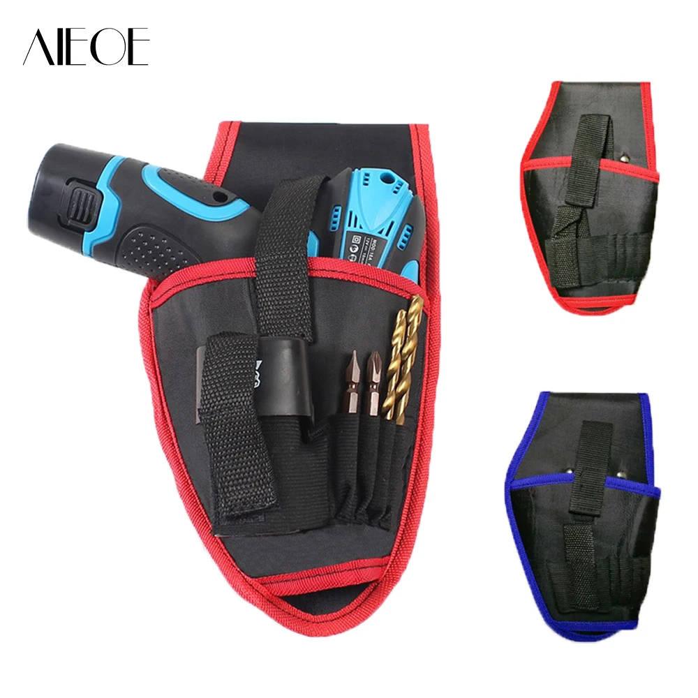 15*26cm Portable Cordless Drill Holder Screwdriver Black Waist Power Tool Bag for 12V Electric Carry Hang | Инструменты