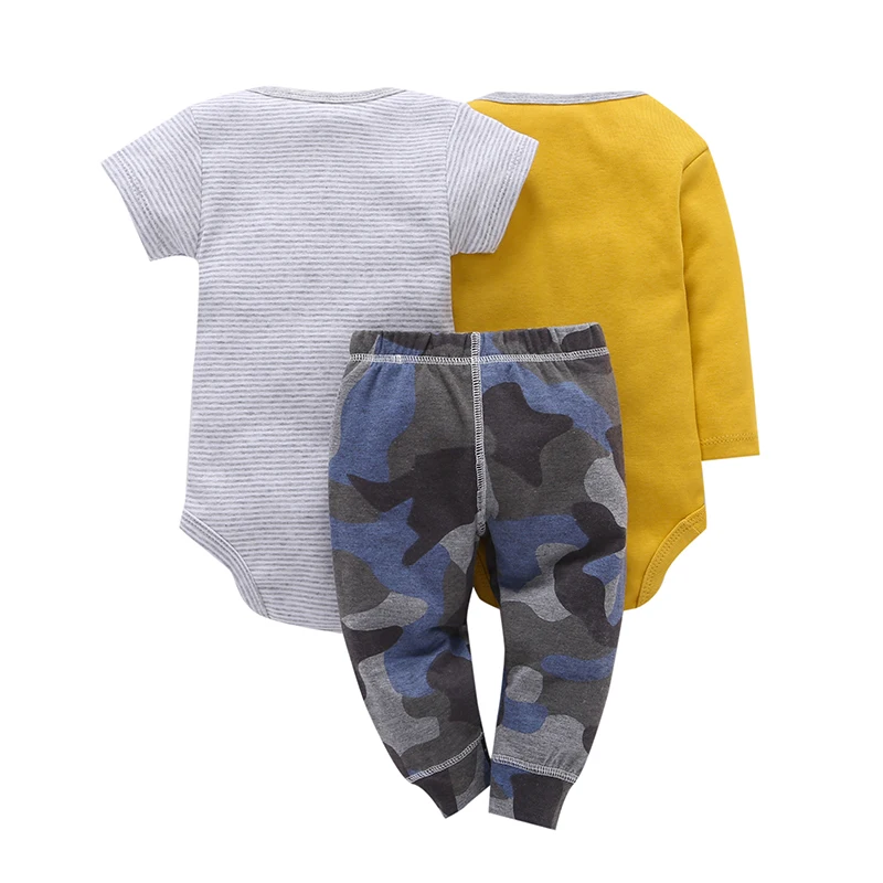 Детские Брендовые костюмы 3 шт. милые хлопковые флисовые боди для младенцев