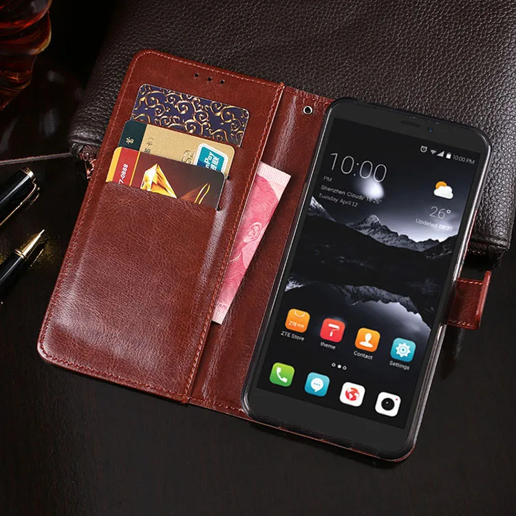 Luxury Wallet Stand Flip PU Leather Back Cover Phone Case For Zte Blade A530 Protective | Мобильные телефоны и аксессуары