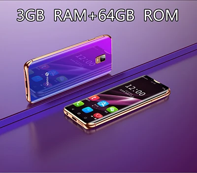 Purple 3G RAM 64GROM Anica K-TOUCH I9 3g+ 32G самый маленький мини двойной 4G Ультра тонкий 3,5 экран лицо ID две sim-карты двойной режим ожидания Android 8,1 - Цвет: Purple 3G RAM 64GROM