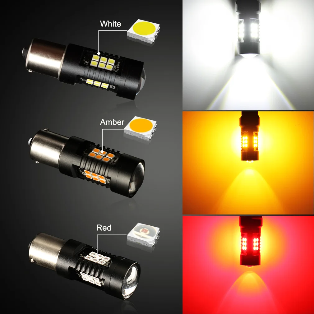 Светильник ные лампы BA15S P21W PY21W BAY15D 1156 P21/5 Вт R5W 21 SMD 1157 2 шт. 12 в-24 в | Автомобили и