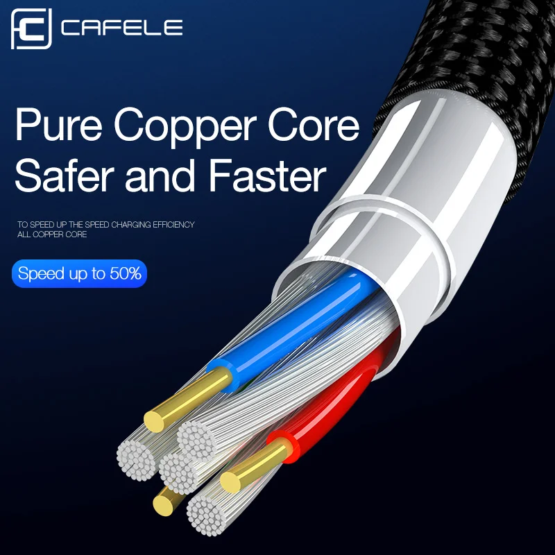 Магнитный кабель Cafele Micro USB для iPhone type C зарядный Xiaomi huawei usb-кабель зарядки |