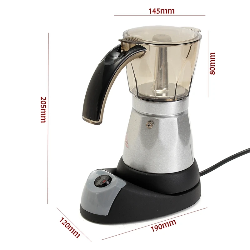 

300ml Electric Automatic Coffee Machine Mini Coffee Maker Kitchen Cafetiere Heater 6 Cups 3 minutes AU Plug 220-240V Tea Pot