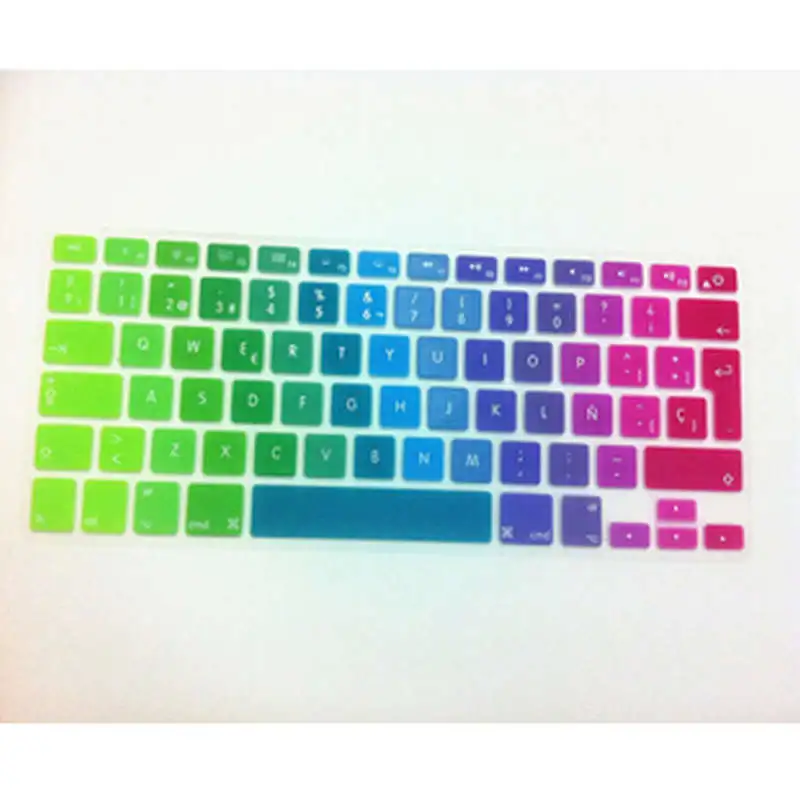 10 X испанский UK EU силиконовый чехол для клавиатуры защитная пленка Apple MacBook Pro air 13 15