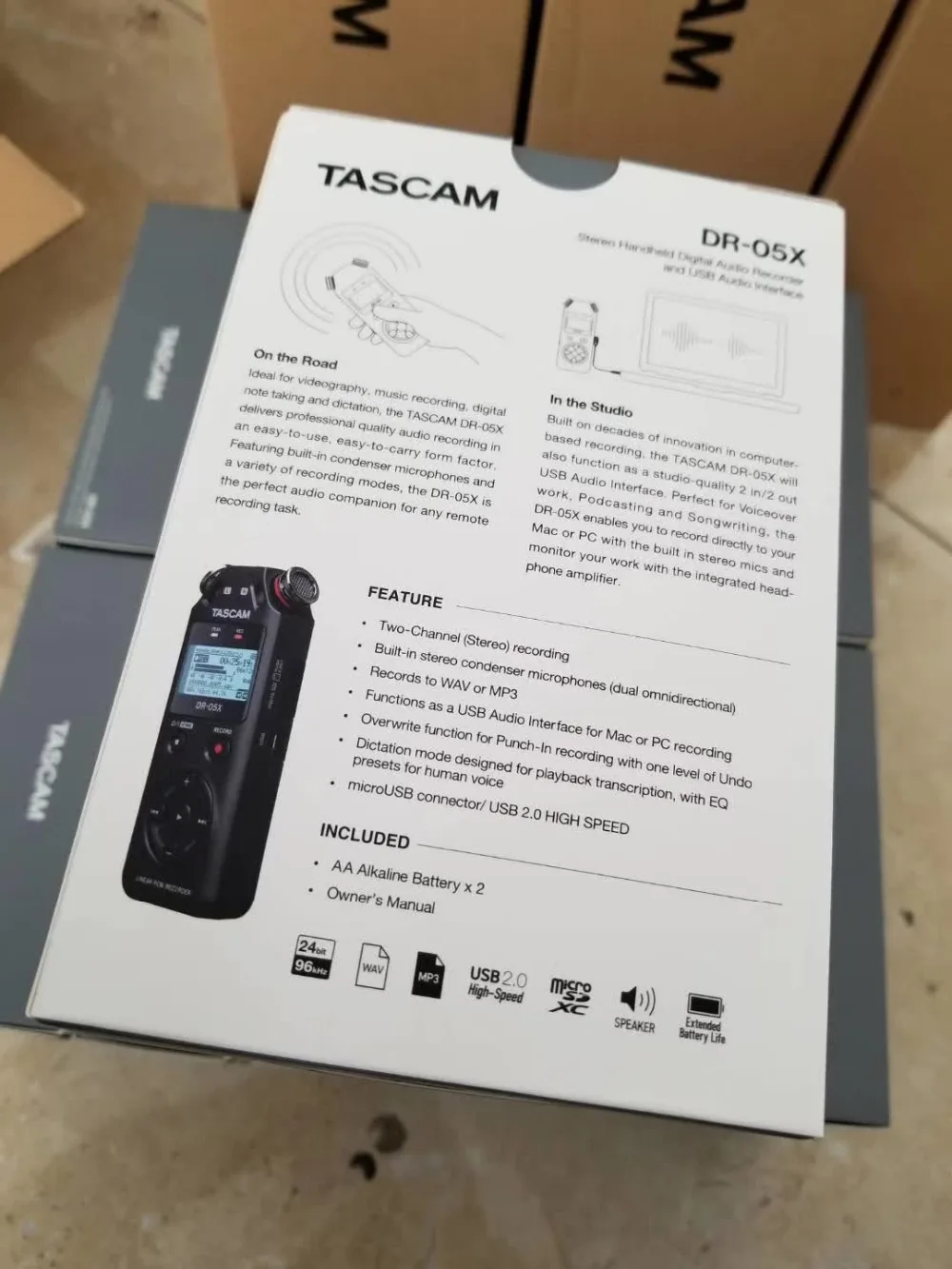 Новая версия TASCAM DR05x DR 05X ручной профессиональный портативный цифровой диктофон