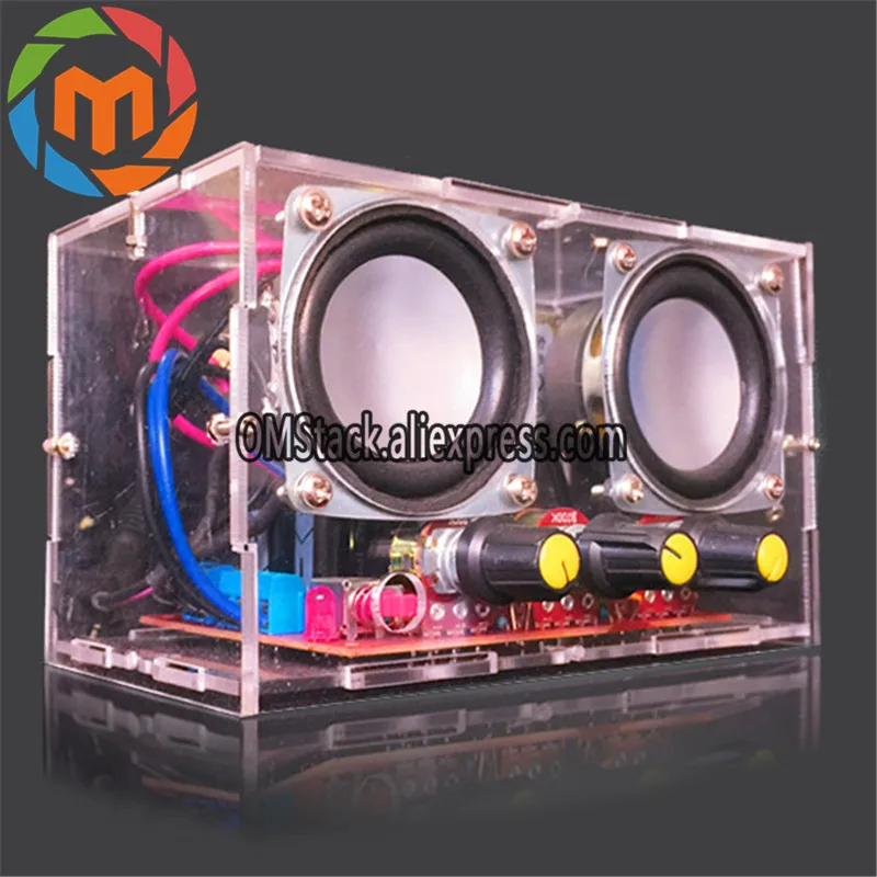 Small Amplifier Two Channel Speaker Audio Kit TDA2030 Mini Electronic DIY Production Parts Assembly Module | Компьютеры и офис