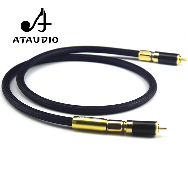 Посеребренный Hi Fi Цифровой коаксиальный кабель ATAUDIO высокопроизводительный ЦАП