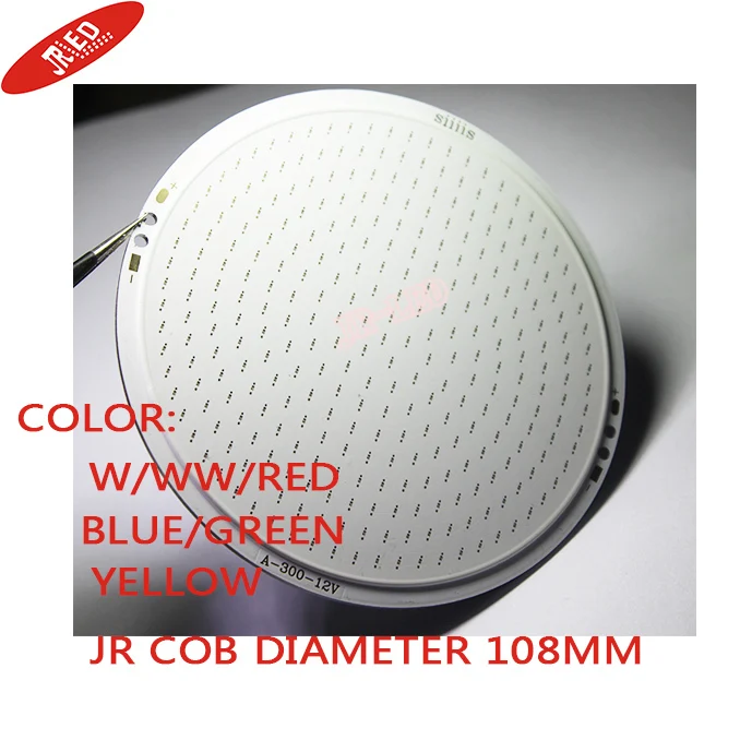 Free Shipping! 2pcs Round COB Super Bright R-108mm 30W Cob 300Led Chip DC12vWarm White/ White/blue/green/red/yellow high light | Лампы и