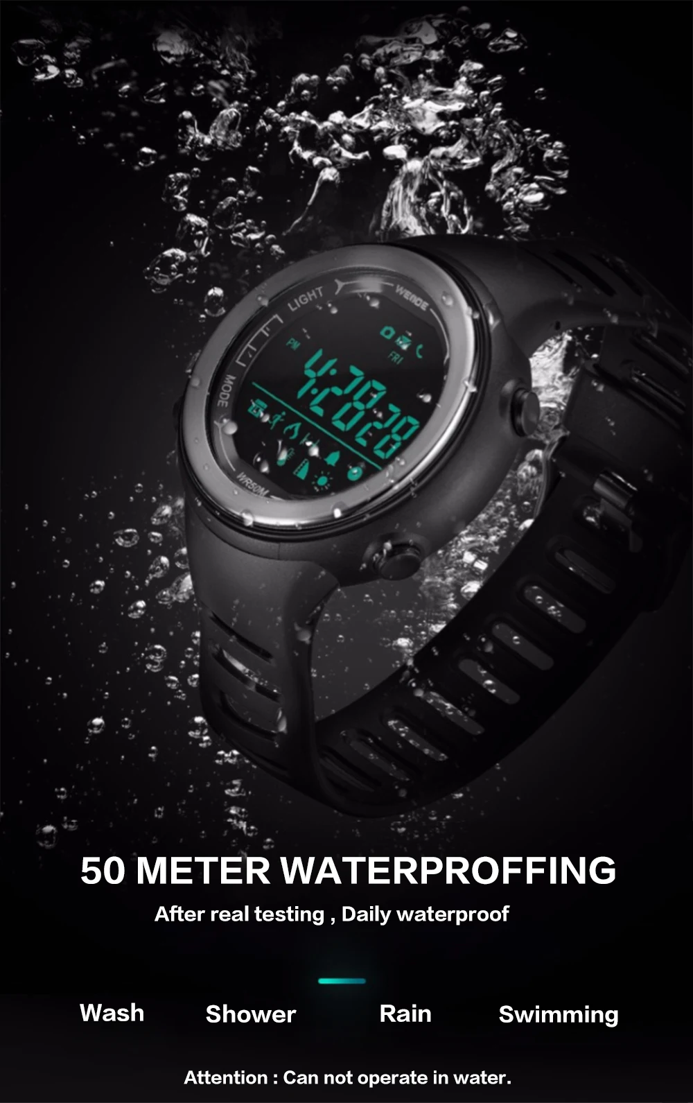 WEIDE спортивные многофункциональные смарт-часы, цифровые устройства, счетчик Bluetooth, Монитор скорости нагрева, электронные устройства для IOS Android