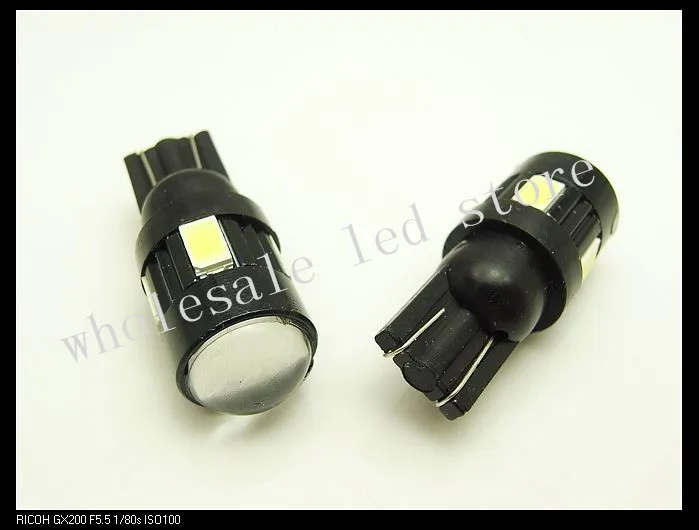 10 шт. индикаторная лампа для прибора 194 W5W 6 SMD 5630 3W Супер яркая широкая T10