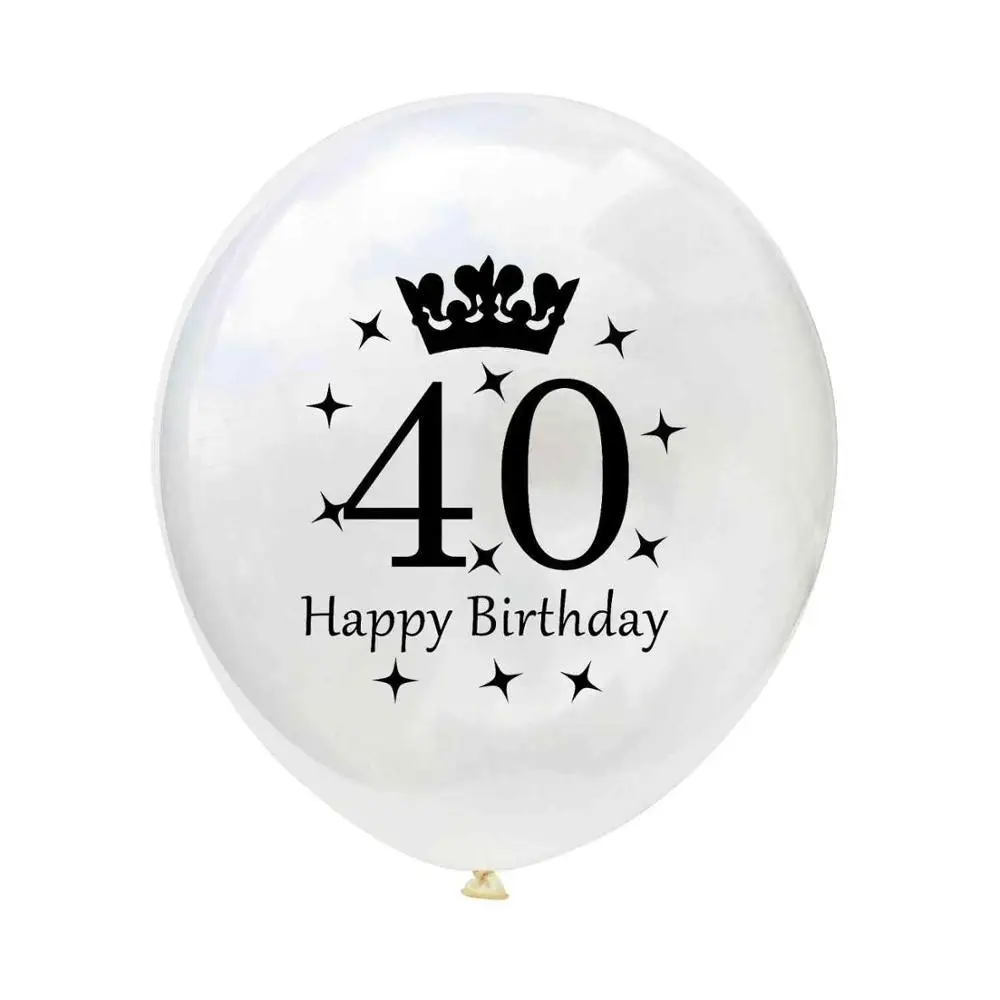 Color 24 as photo 5pcs 12Inch Crown Confetti Clear Balloons Latex Princess Boy Birthday Balloons 18 20 30 40 50 Anniversary Wedding Party Decor - Цвет: Color 24 as photo