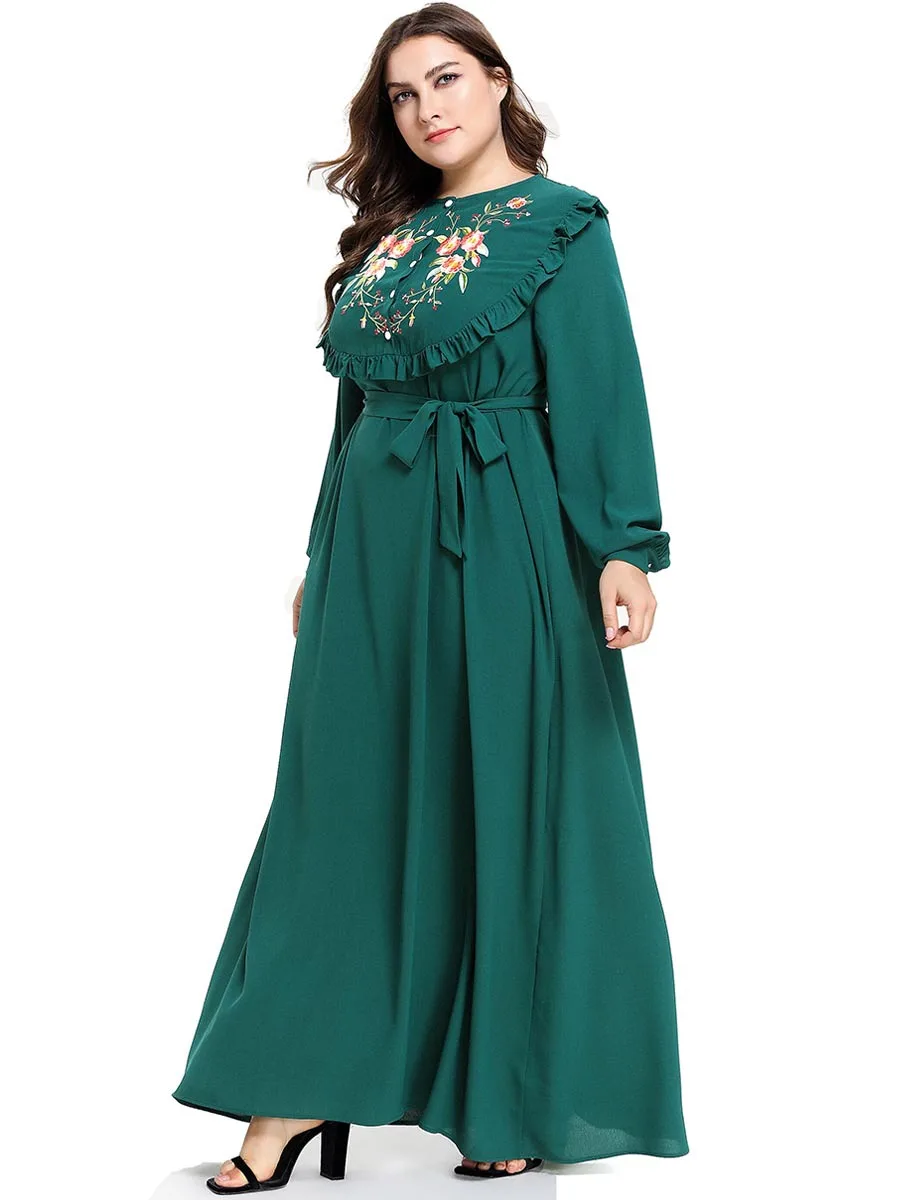 Muslim Arabic Islamic Dubai Kaftan Abaya Moroccan Middle Eastern Morocco Indonesia Dress Plus Size Casual Robe Arabe | Тематическая