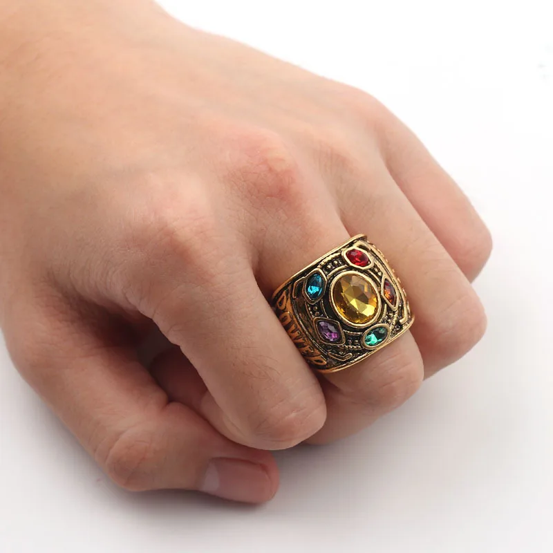 Мстители 4 Бесконечность войны танос Кольцо Gauntlet мощность Косплей сплав кольцо