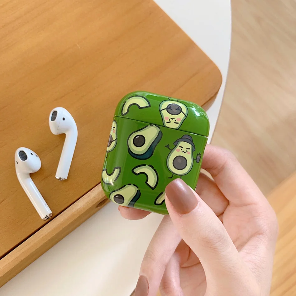 Чехол для наушников Airpods 2 чехол Роскошный авокадо мраморный чехол для наушников Защитный чехол для Apple Air Pods чехол аксессуары коробка