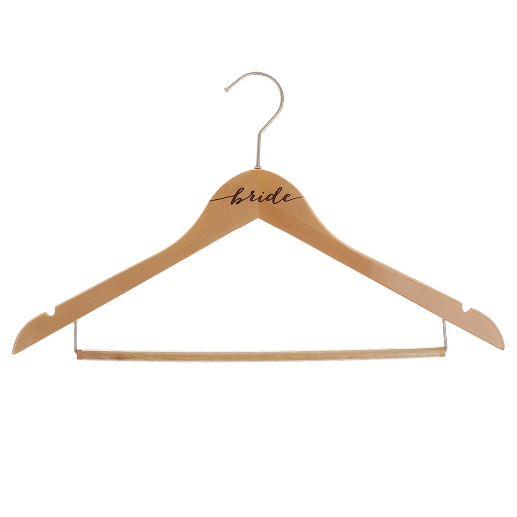 Винтажная Свадебная деревянная вешалка для одежды с гравировкой органайзер