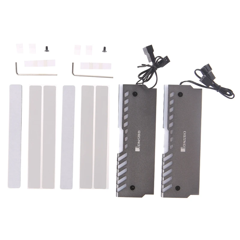 2 шт. память радиатора ОЗУ охлаждающий жилет автоматический цветной светильник