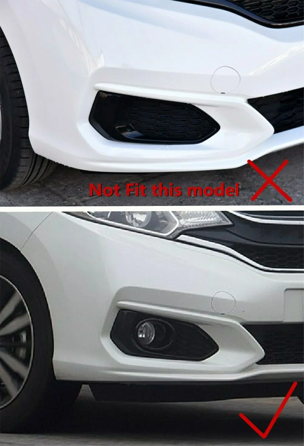 ABS Хром Передняя противотуманная фара крышка Накладка ободок для Honda Fit Jazz 2018-2019 |