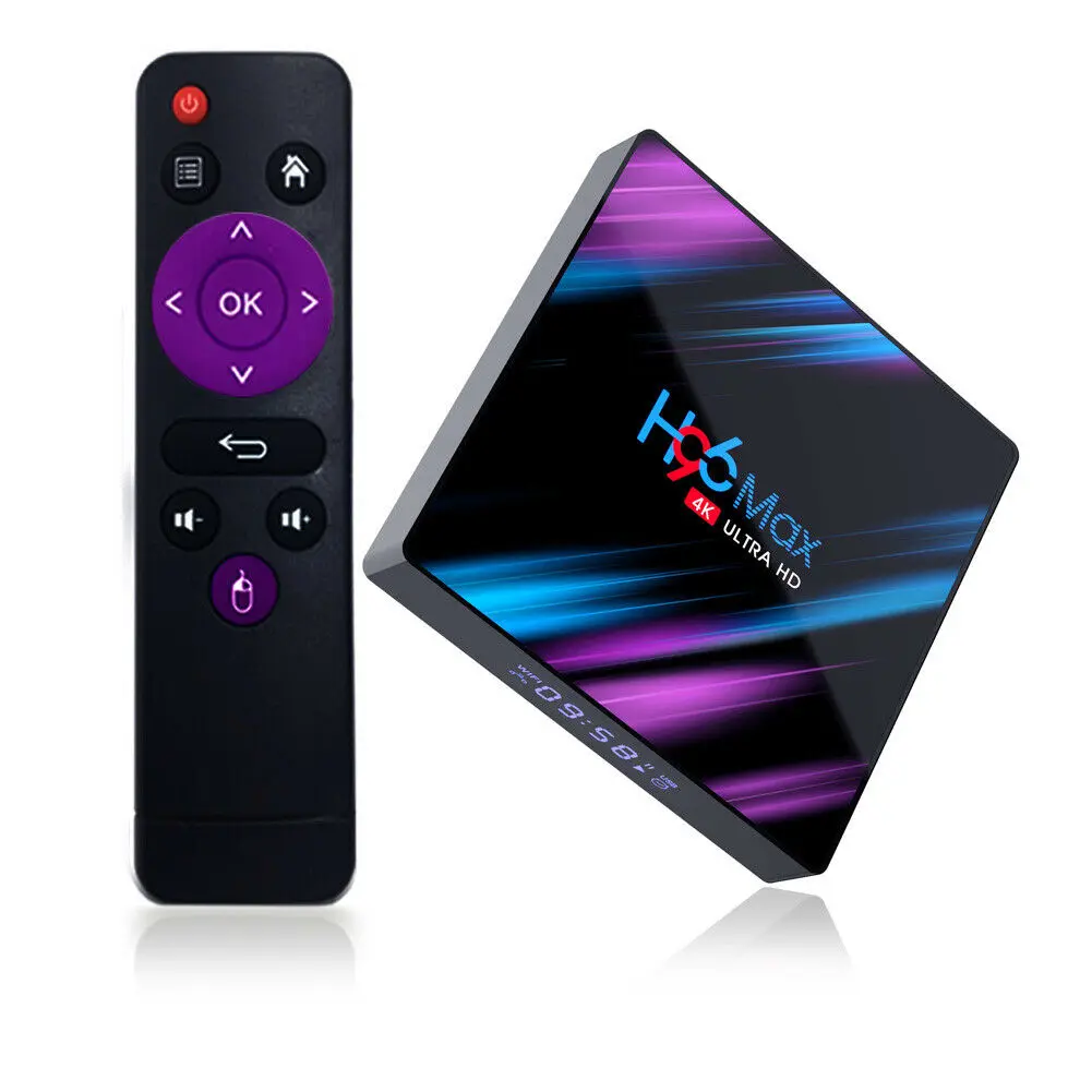 Приставка Смарт ТВ H96 MAX RK3318 Android 9 0 4 ядра 4K HD Wi Fi + 64 ГБ USB 3 0|ТВ-приставки и