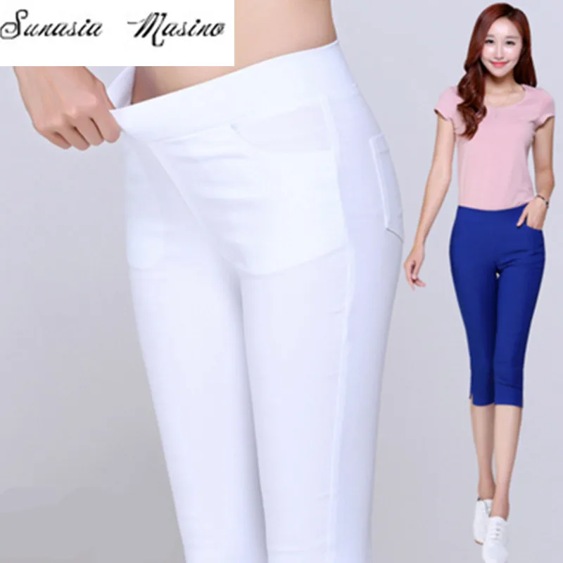 Леггинсы очень большого размера 2018 Летние Стильные женские штаны бриджи