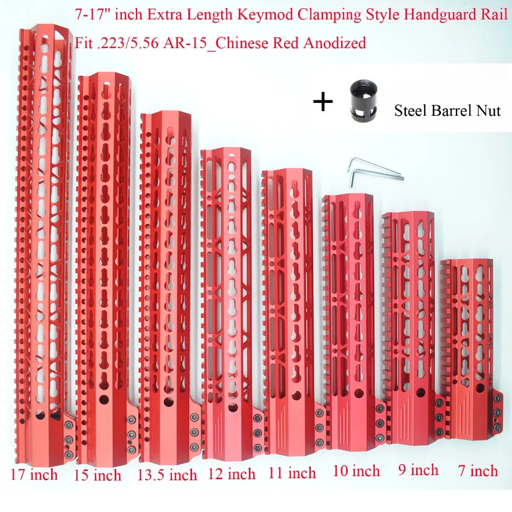 TriRock 7/9/10/11/12/13.5/15/17 ''дюймовый зажимной стиль Keymod поручень Пикатинни крепление