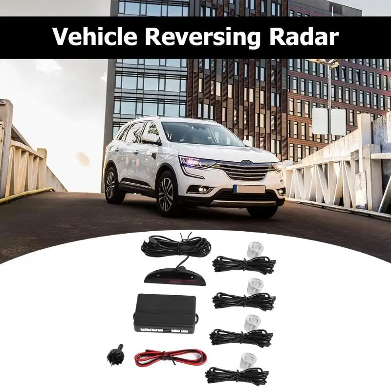 Автомобильный парктроник 4 датчика обратный резервный автомобильный