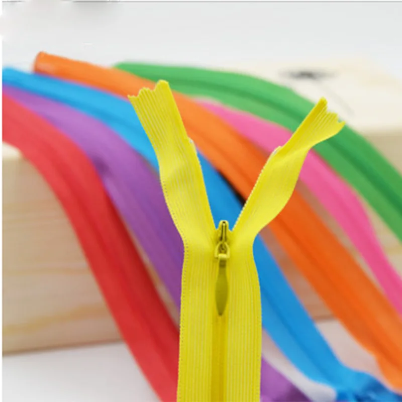 8 шт 3#60 см длинные змейки-невидимки красный кофе зеленый черный DIY нейлоновая застежка-молния для шитья материал для вышивания для расшития подушек инструмент
