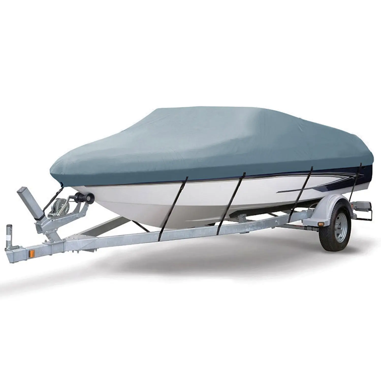 14-22ft Trailerable 210D чехол для лодки водонепроницаемый серый рыбий лыжный v-корпус Солнцезащитный УФ-протектор для катера швартовка для лодки D45