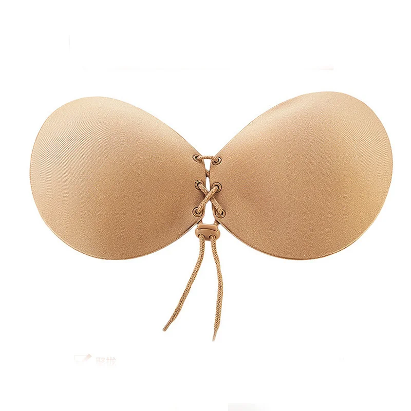 100 pcs Sexy Women Invisible Bra Self Adhesive Breast Strapless Fly Bra Sticky Silicone Seamless Push Up Bra Adhesive For Breast