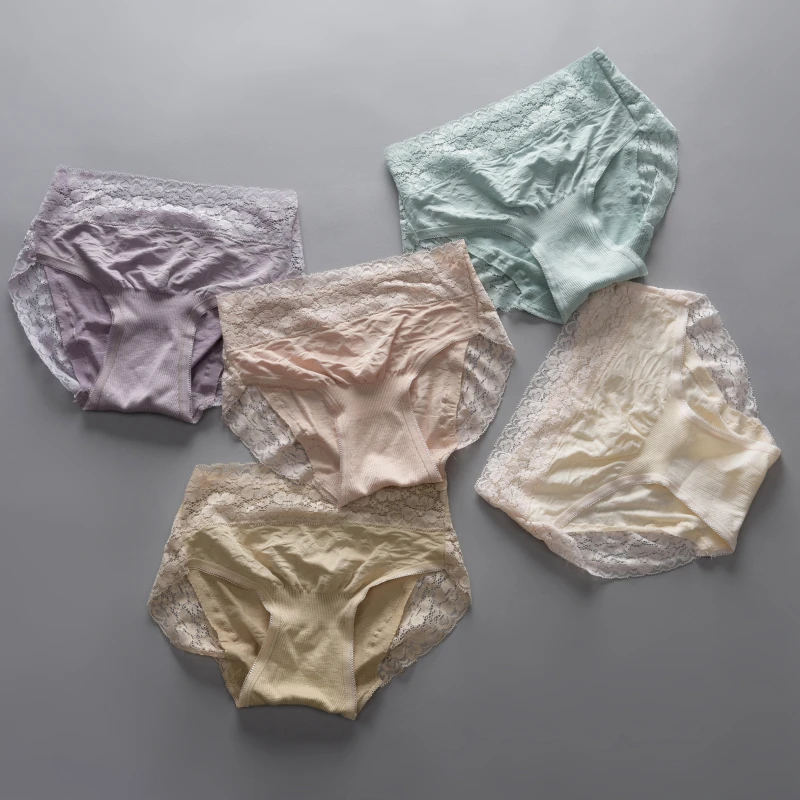 Женские хлопковые трусики GUIYI тонкие эластичные бесшовные сексуальные кружевные