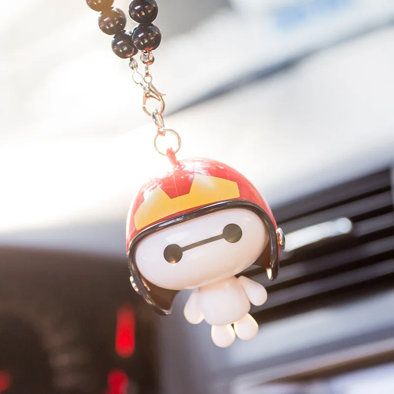 Автомобильная бижутерия подвеска в виде шлема Baymax мультяшная кукла украшение