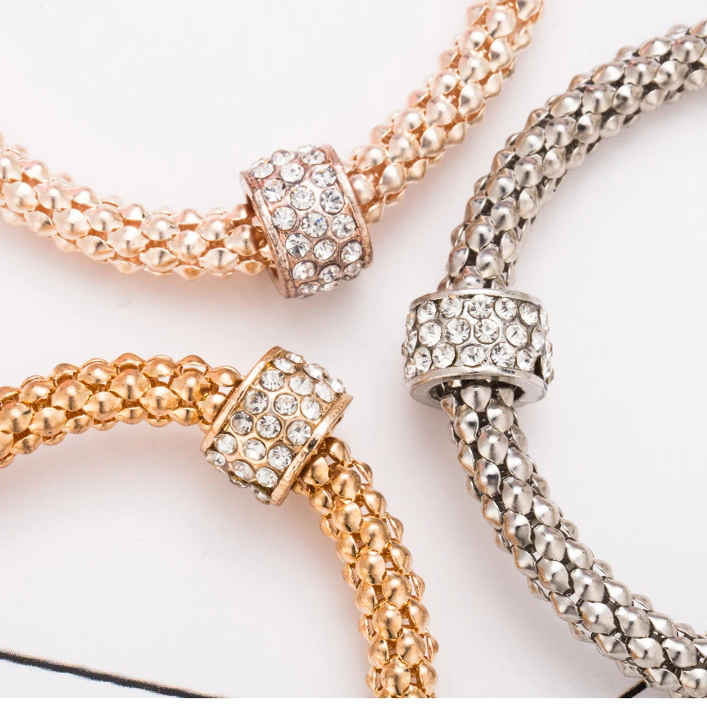 FAMSHIN 3 шт унисекс индивидуальный эластичный кристалл круглая цепочка