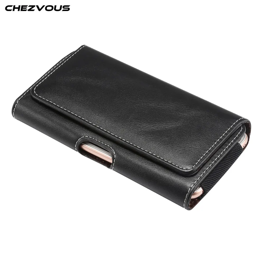 CHEZVOUS 4.7/5.2/5.5/6.0/6.3/6.4 inch Belt Clip Holster Leather Pouch Case for iPhone X XS MAX XR 8 7 6 plus 6s Cover Phone Bag