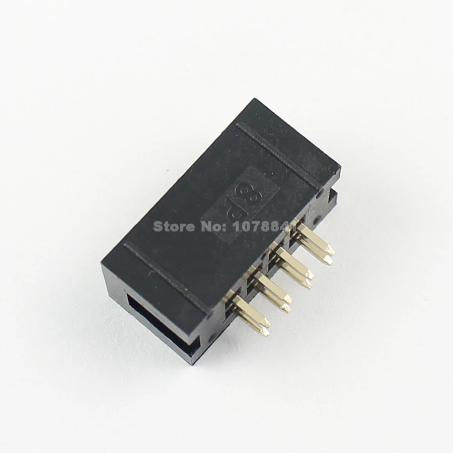 100 шт. 2 54 мм 2x4 Pin 8 прямой мужской окутанный PCB Заголовка коробки разъем IDC|8 pin male|socket
