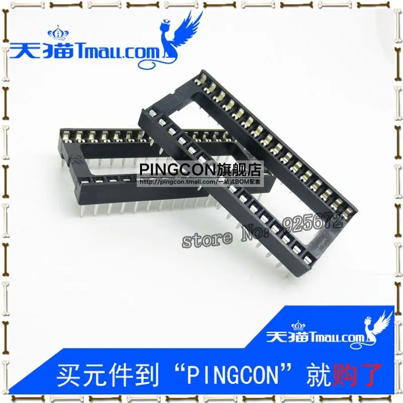 

High quality slot DIP-32 straight microcontroller IC socket base Integrated circuit chip carrier wide-body 32 feet