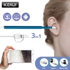 Kerui 3 в 1 USB OTG визуальная Чистка ушей эндоскоп ложка функциональный диагностический инструмент ушной очиститель Android 720P камера ушной выбор