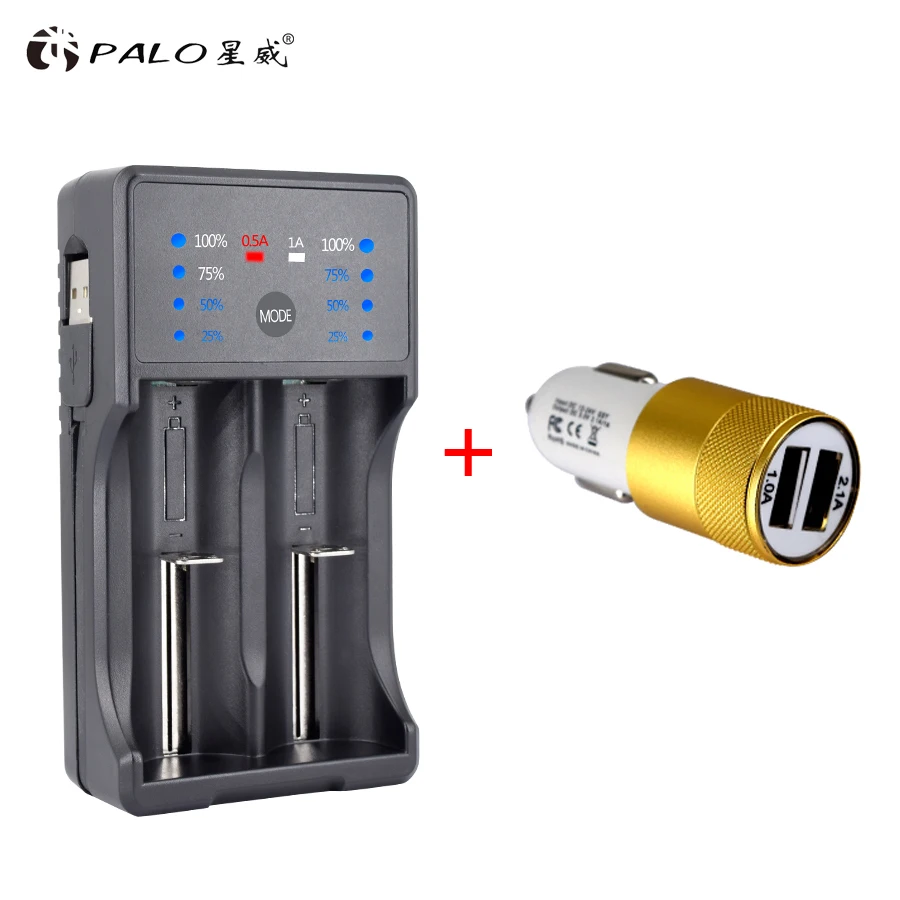 PALO USB светодиодный дисплей умное зарядное устройство для 1 2 В Ni MH CD A AA AAA SC 3 7 18650 14500