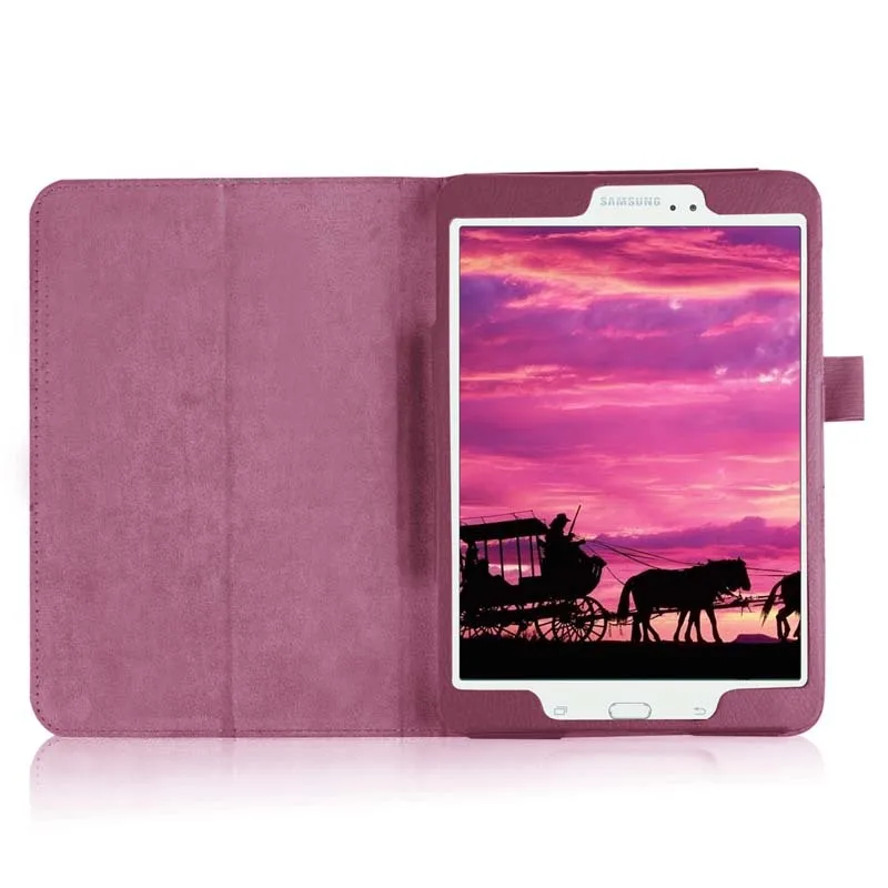 Кожаный чехол книжка с подставкой и текстурой личи для Samsung Galaxy Tab S2 8 0|s2 android|s2