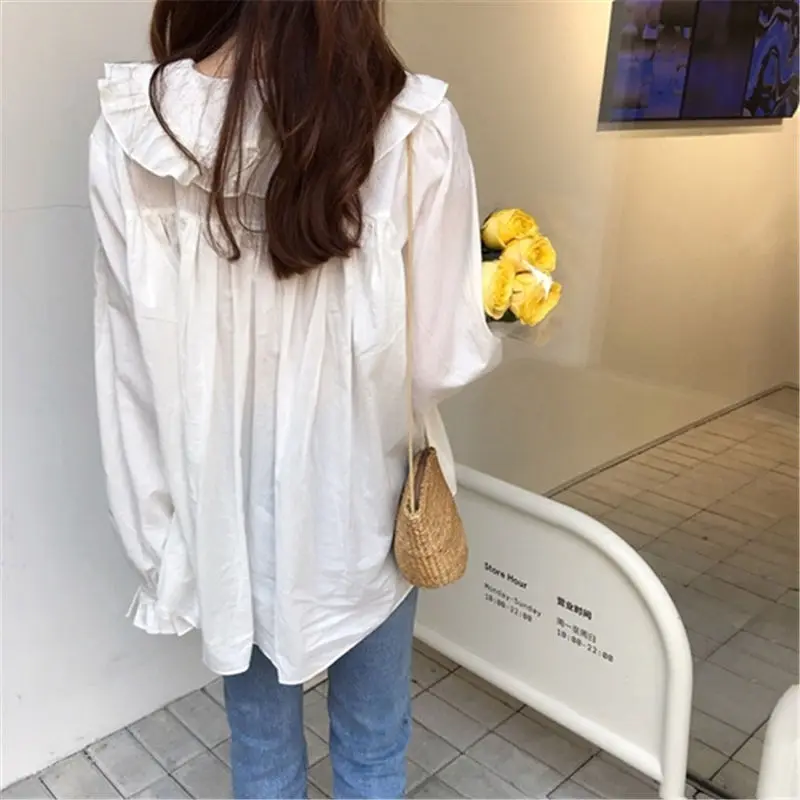 Hzirip Women Blouses New 2019 Spring Summer Fashion Long Sleeve Blouse Cardigan Shirt Tops Solid Shirts Clothing Blusas | Женская одежда