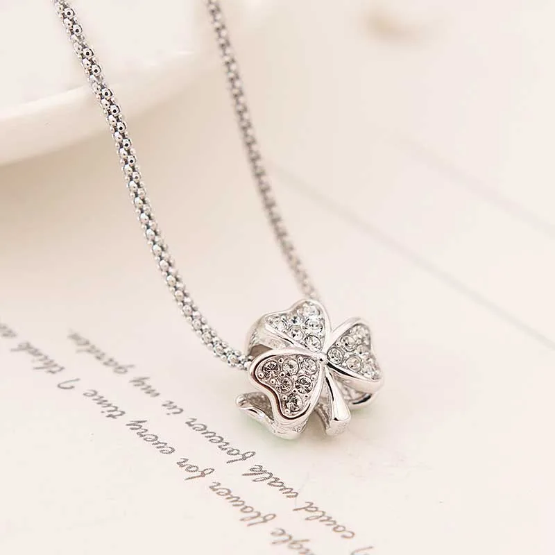 Новый 100% бусины из стерлингового серебра 925 очарование Двусторонняя Clover