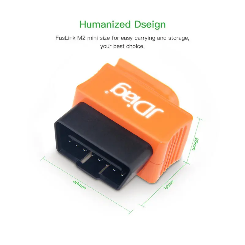 Автомобильный диагностический инструмент JDiag Faslink M2 Bluetooth 4 0 OBDII автомобильный