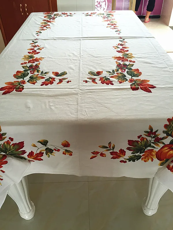 Осенняя скатерть стол на День Благодарения Турция сбор урона напечатанная ткань