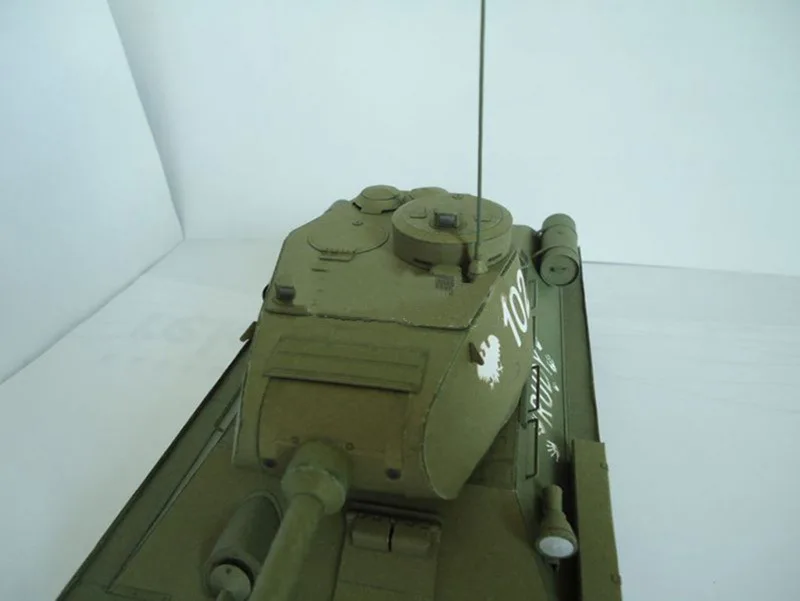 

1:25 Paper Model Soviet T-34 Medium Tank 3D Paper Model Tank World T-34/85 Military Fan Manual DIY Military Collection Gift