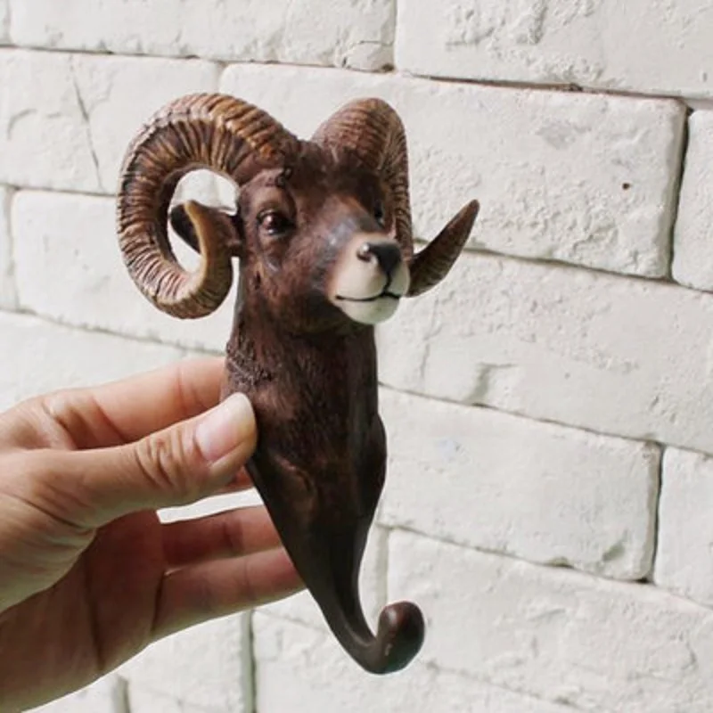 3D креативные настенные животные настенные подвесные ключи/декоративные крючки Европейский декоративный крючок изделия из смолы настенный крючок настенный держатель ключа