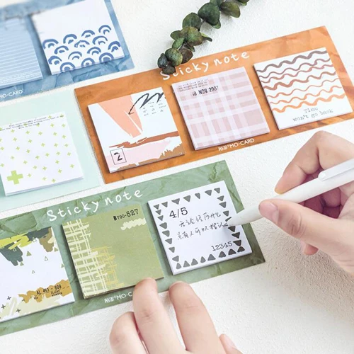 4pcs/lot Colorful series memo pad Decoration sticky notes Office material School stationery memos Kids supplies (tt-2994) | Канцтовары