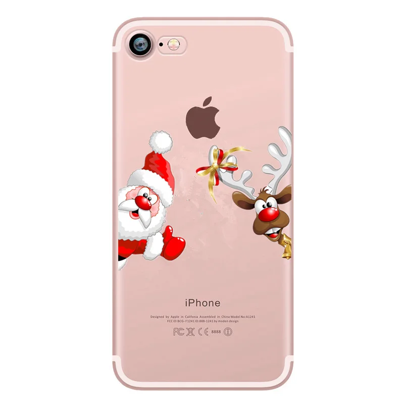 Для Fundas iphone XS Max чехол мягкий симпатичный из ТПУ Снеговик Рождество Coque для