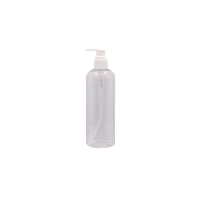 Empty Plastic Lotion Pump Bottles Black Gray Cosmetic Container With Liquid Soap Dispenser Shampoo Refillable Bottles 300ML - Цвет: Clear Bottle White